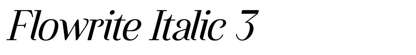 Flowrite Italic 3